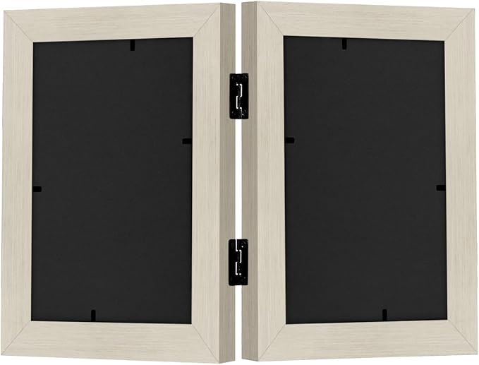 Americanflat 4x6 Double Picture Frame - Light Wood