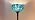 Tiffany Floor Lamp Stained Glass Torch 12X12X67 Inch Sea Blue Pearl