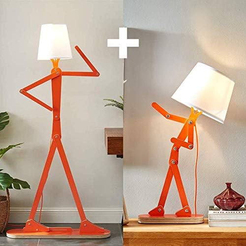 Orange Floor Lamp and Kids Table Lamp