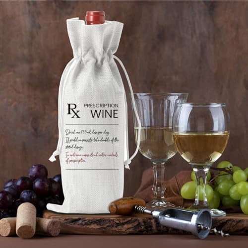 Funny Pharmacist RX Wine Bag Humor Retirement Pharmacy Graduation