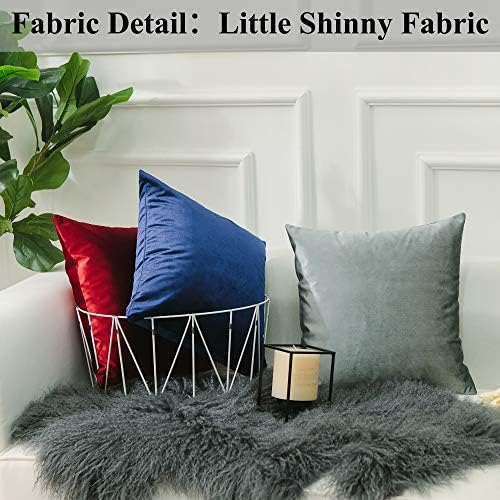 Home Brilliant Super Soft Velvet 12x20 Pillow Covers Rectangle Lumbar Toss Throw Pillowcase Covers Accent Cushion Covers for Toddler Sofa Chair, Set of 2, 12 x 20 inch, Royal Blue