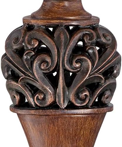 Regency Hill Exeter 30" Large Table Lamps Set of 2 Faux Wood Finish Cottage