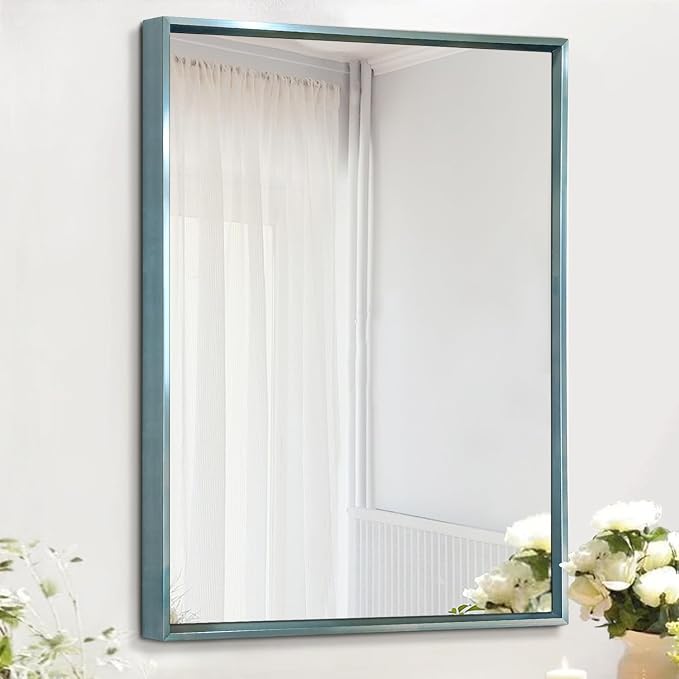 AAZZKANG Large Wall Mirror Decor Metal Framed Mirrors 26"x18" for Bedroom Bathroom Entryway Dressing Room Rectangle