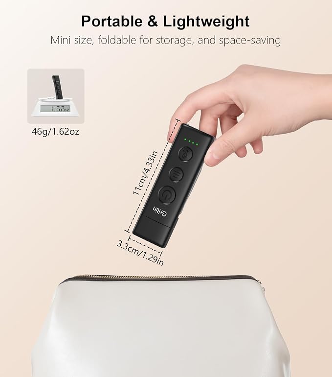 Gritin Book Light Rechargeable, Clip on LED Reading Light for Books in Bed