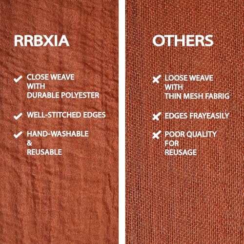 2Pcs Cheesecloth Table Runner Terracotta 10FT Boho Gauze Cheese Cloth Table Runners 120 Inches Long Rustic Sheer for Centerpiece Home Party Christmas Wedding Baby Shower Spring Easter Decor
