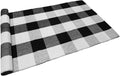 LEVINIS Black and White Doormat Farmhouse- Durable and Washable Cotton Farmhouse Layered Doormats Outdoor Buffalo Plaid Rugs for Porch/Kitchen/Entry Way/Laundry Room/Bathroom 51.2''x23.6''