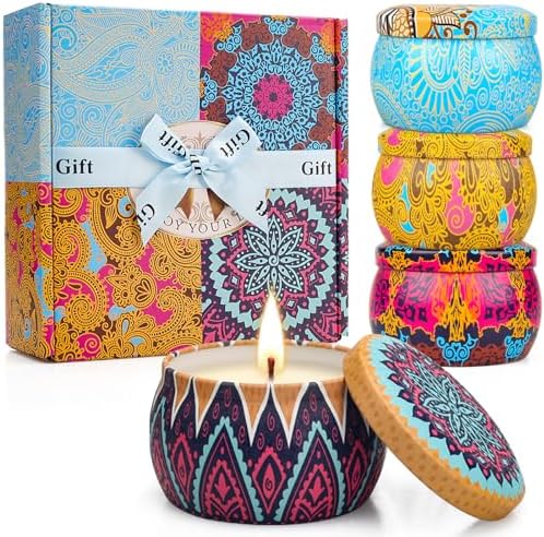 Scented Candles Gift Set for Women, 4 Pack