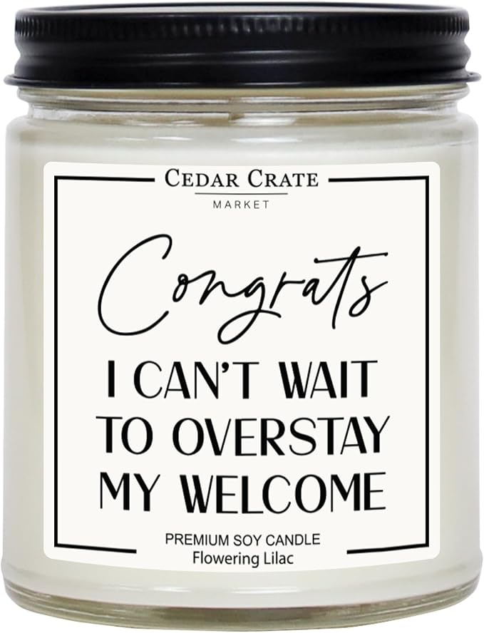 Cedar Crate Market - Funny Scented Candle, House Warming Gifts New Home, Housewarming Gifts for Women, Men, Couple, New Homeowner - First Apartment Essentials - Closing Presents - Made in USA