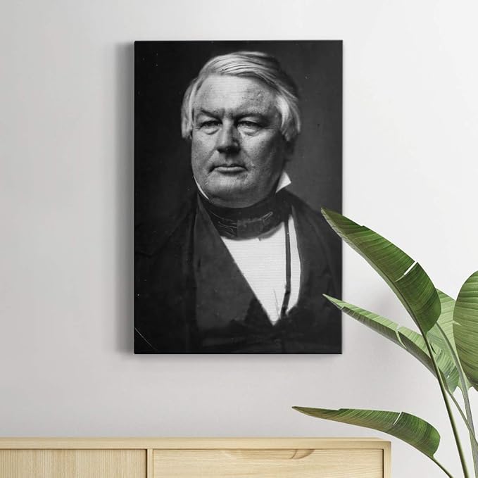 Renditions Gallery Millard Fillmore Presidental Portrait Wall Art, Premium Gallery Wrapped Canvas Decor, Ready to Hang, 36 in H x 24 in W, Made in America Print