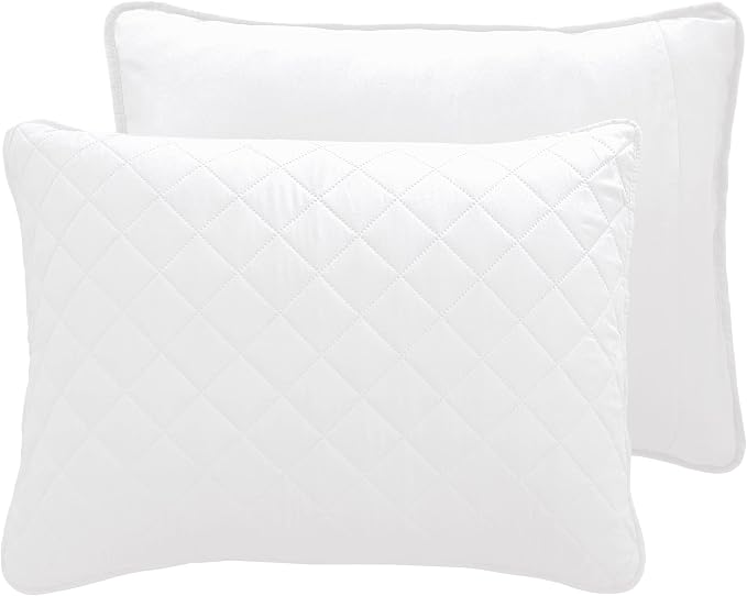 Easy-Going Reversible Quilt Set California King, Bedspread with 2 Shams | White/White, Machine Washable Lightweight Microfiber Bed Comforter, 1 Quilt + 2 Pillow Shams, All-Season Coverlets