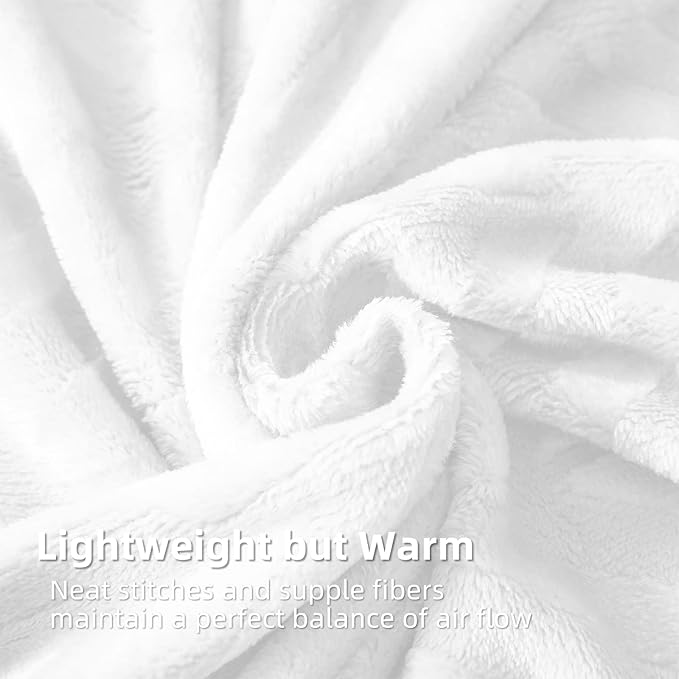 Whale Flotilla Flannel Fleece Throw Blanket for Couch, White | Lightweight Breathable Soft Sofa Throws, Plush Fluffy Chevron Design Decorative Blankets for All Season, 50x60 Inch