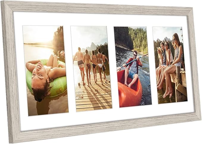 Americanflat 4x6 Collage Picture Frame - Fits 4 - Driftwood
