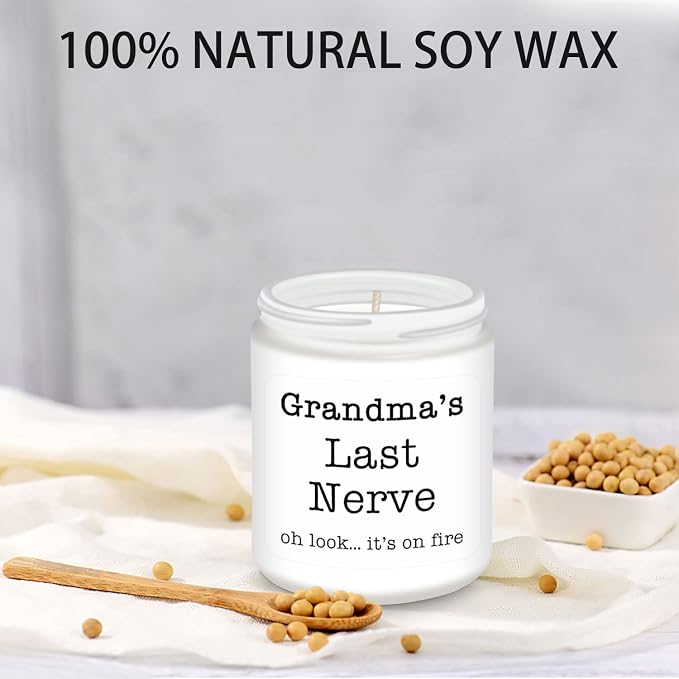 Homsolver Gifts for Grandma from Grandkids, Funny Grandma Gifts, Best Grandma Christmas Gifts, Thanksgiving Retirement Gift, Birthday Gifts for Grandma, Perfect Lavender Scented Candles