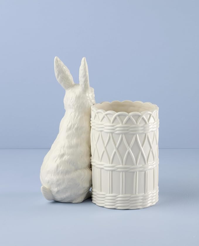 Lenox Wicker Creek Bunny Easter Porcelain Vase