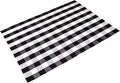 LEVINIS Cotton Washable Rugs Large Black and White Plaid Rug for Living Room/Bedroom, 90''x67''
