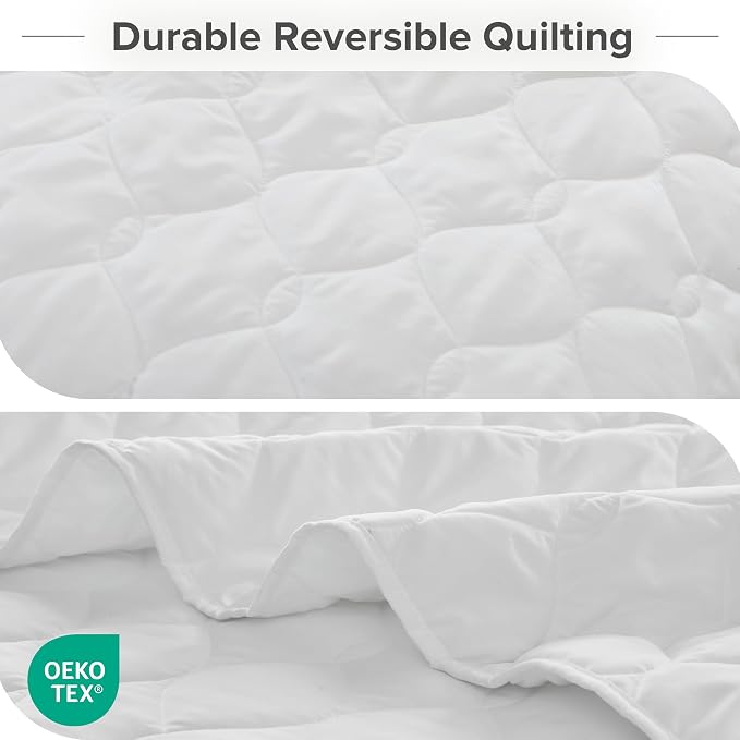 Comfort Spaces Kienna Queen Quilt Bedding Set 3 Piece, 90"x90" White Ogee | Soft Cozy Lightweight Summer Coverlet Full Size, Quilted Bedspreads Extra Layer, Modern Casual Bedroom Decor, OEKO-TEX