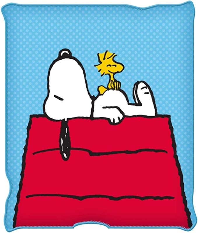 Silver Buffalo Peanuts Snoopy and Woodstock, Fleece Throw Blanket, 45x60in | Soft and Cozy, 180 GSM