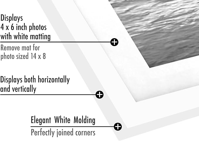 Americanflat 4x6 Collage Picture Frame - Fits 3 - Engineered Wood - White
