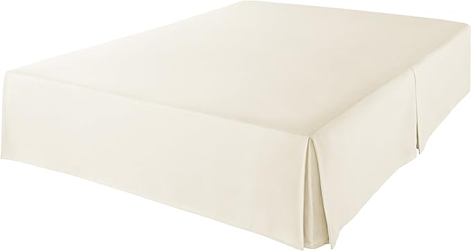 Amazon Basics Lightweight Pleated Bed Skirt, Machine Washable, Wrinkle Resistant, King, Beige, (Pack of 8)