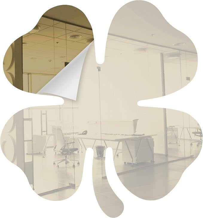 Marketing Holders Acrylic Mirror 5" Wide Shamrock Bronze .118" Thick No Adhesive Reflective Pieces Perfect for DIY Arts and Crafts School Projects Home or Office Decor Special Events