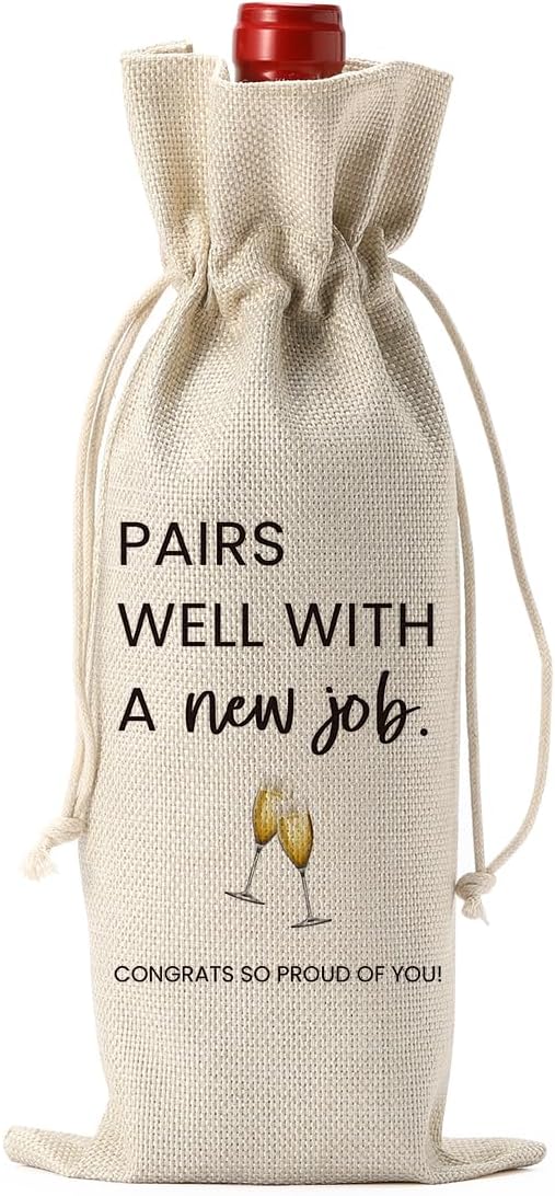 New Job Gifts for Women Men New Job Wine Bag Leaving Jobs Gifts for Boss