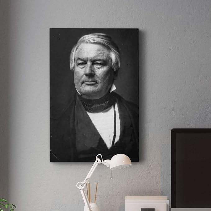 Renditions Gallery Millard Fillmore Presidental Portrait Wall Art, Premium Gallery Wrapped Canvas Decor, Ready to Hang, 36 in H x 24 in W, Made in America Print