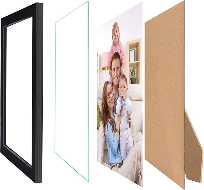 Giftgarden 4x6 Picture Frame Black 7 Pack 4 by 6 Photo Frames Set for Wall or Tabletop Display