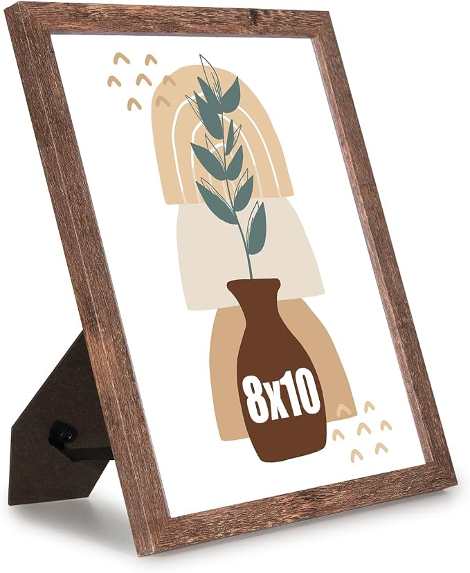 kennethan 8x10 Picture Frame Rottern Brown 1 Pcs 8x10 Frame Display for Home,Office,Gallery,Holiday with Photos, Posters, Puzzles