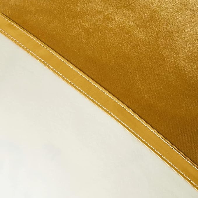 Fancy Homi 2 Packs Gold Decorative Throw Pillow Covers 18x18 Inch for Living Room Couch Bed, Velvet Patchwork with Gold Leather, Luxury Modern Farmhouse Home Decor, Accent Cushion Case 45x45 cm