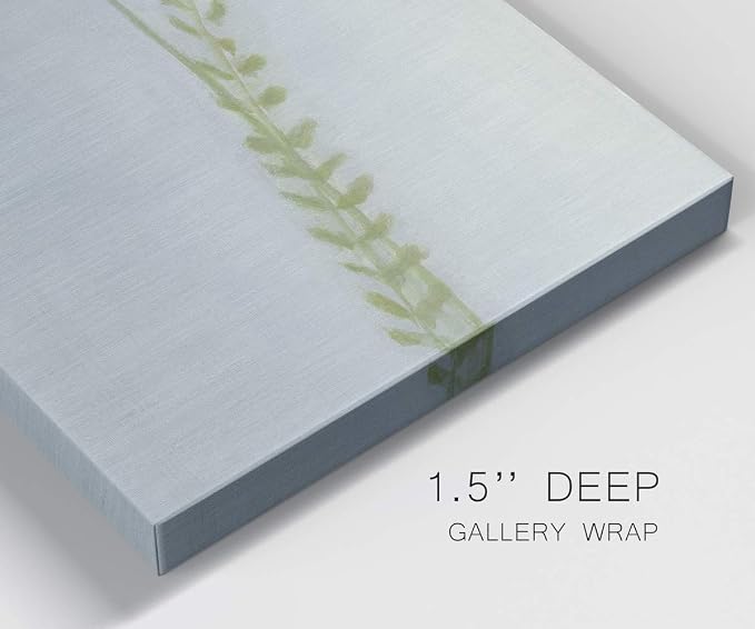 Renditions Gallery Canvas Floral Wall Art Modern Paintings & Prints Decor Premium Jardin Bleu Abstract Glam Romantic Botanical Wall Hanging for Bedroom Office Kitchen - 12"x24" LT43