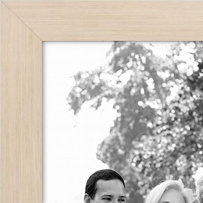 Americanflat Set of 10 Picture Frames with Shatter-Resistant Glass - Gallery Wall Frame Set with Two 8x10, Four 5x7 and Four 4x6 Frames - Signature Collection - Light Wood | Includes two 8x10, four 5x7 and four 4x6, shatter-resistant glass, hanging har...