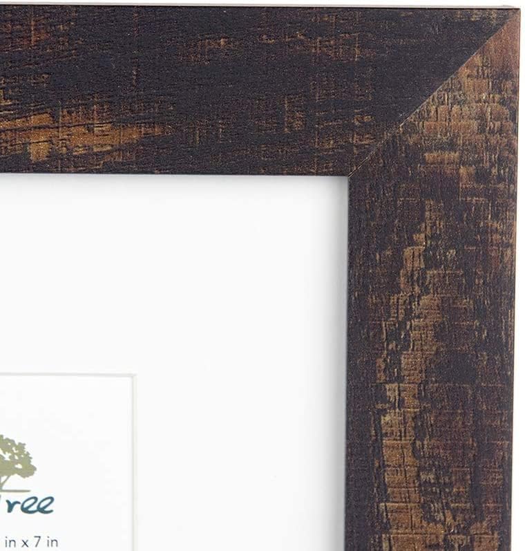 brown 5x7 Picture Frame,Display 5x7 without Mat or 4x6 with Mat