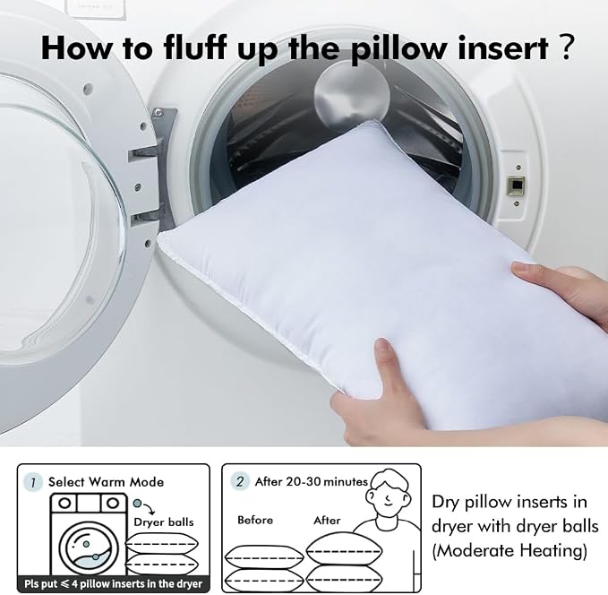 MIULEE 14x36 Inch Synthetic Down Alternative Lumbar Pillow Insert | Decorative Throw Pillow 14 x 36 Inch Body Bed Sleeping Ultra Soft Fluffy Form for Sofa Couch Bed
