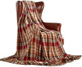 MERRYLIFE Red Plaid Throw Blanket for Couch Bed Sofa Love Urban 40" 50" | Grid Pattern, Ultra-Plush Soft, Decorative Colorful Travel Blanket, farmhouse, Gift Choice, Home Travel Use
