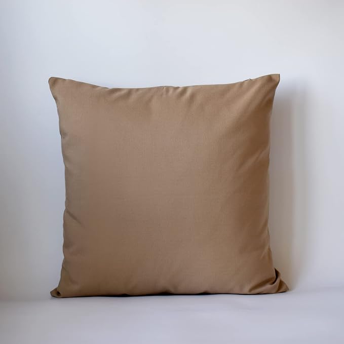 HOPLEE Farmhouse Pillow Cover Cushion Cover with Buffalo Plaid, Solid Beige, Striped and Gingham Plaid Design 16x16 Inches,4 Pack