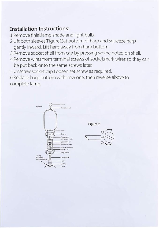 Canomo 2 Sets Lamp Making Kit Lamp Wiring Kit with 8 Inch Harp, 2 Pieces 12" Lamp Pipe, and All Parts Needed and Instructions for DIY Lamp Design or Repair, Antique Brass