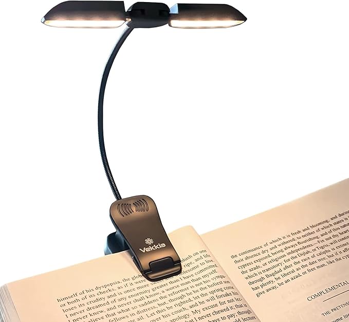 Vekkia 14 LED Rechargeable Book Light for Reading at Night