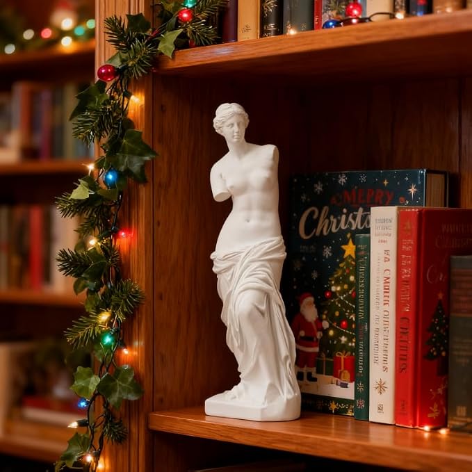 Venus de Milo Statue, 11 Inches Greek Goddess Aphrodite Resin Sculpture, Beautiful Roman Mythology Art Figurine Ornament for Home or Office Deco