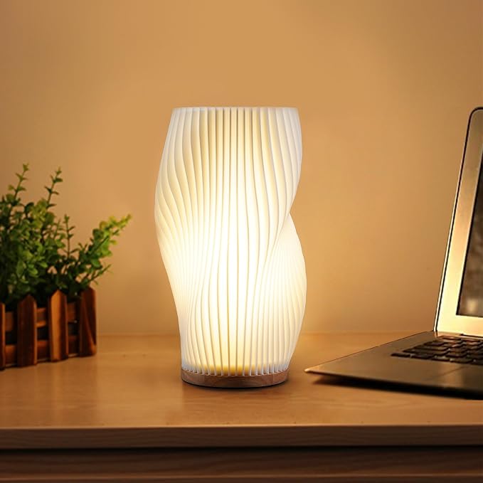 Zenply Vintage Striped Small Table Lamp