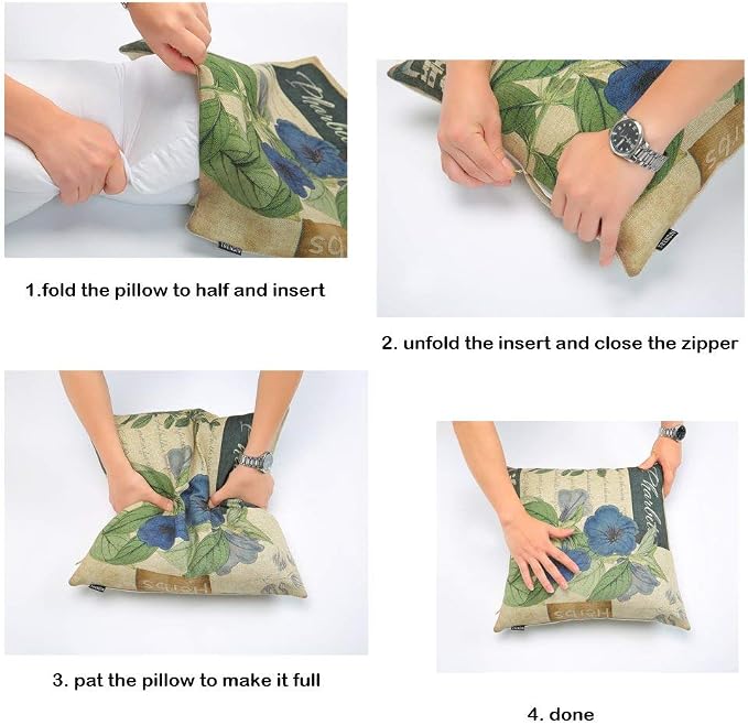 TRENDIN Square Pillow Cover - 18 X 18 Inch Decorative Throw Pillowcase, Porch Rules PL240TR