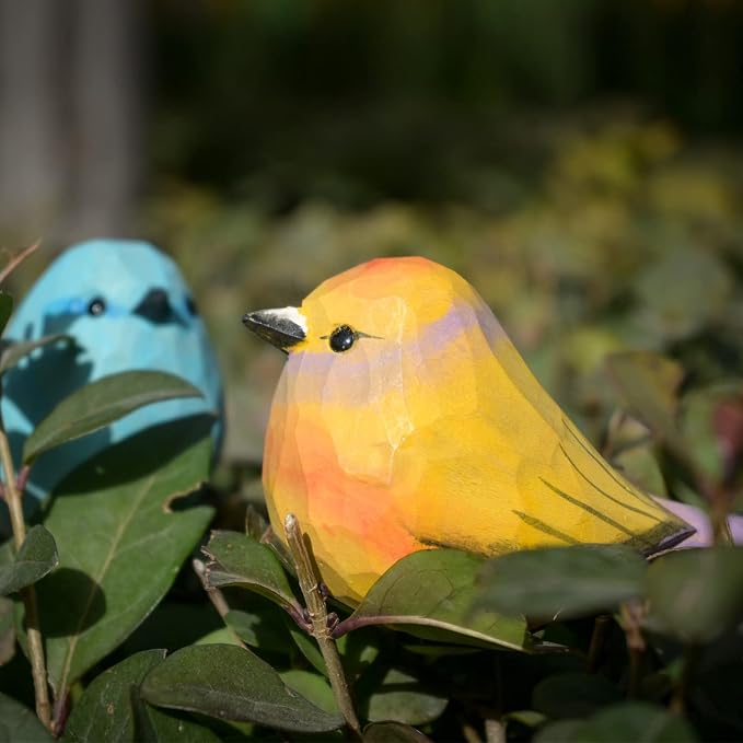 WEAUSUP Hand Carved Wooden Bird Figurine Gift for Friends