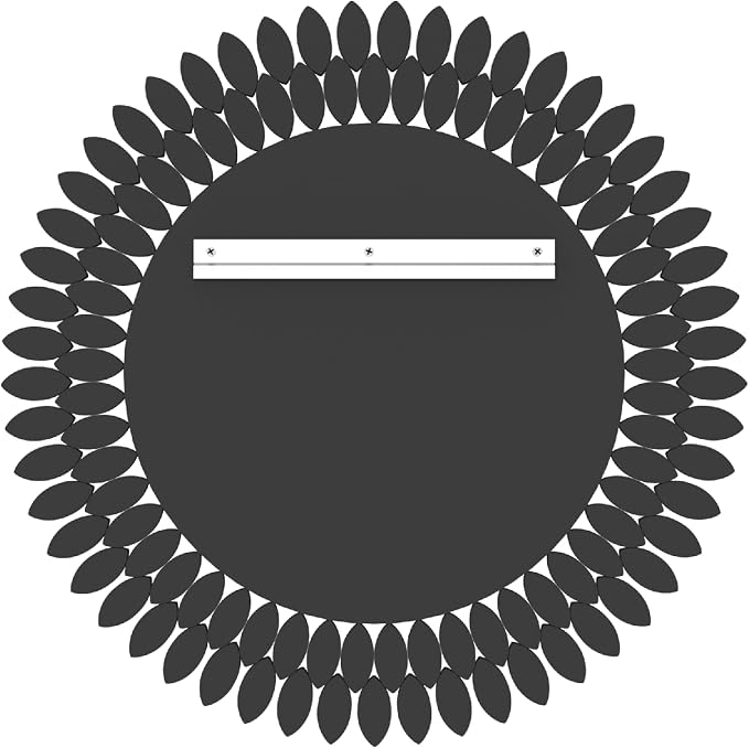 Kelly Miller 26" Jeweled Luxury Round Decorative Wall Mirror | Elegant diamond beveled vanity mirror. Perfect wall mirror for living room, bedroom, entryway.