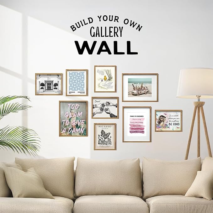 Winnie Wall Art FRAMED - Pooh Kids Room Decor - Boys Room Decor - Little Girls Bedroom Picture - Baby Nursery Decoration - Wall Print for Toddlers - Inspirational Positive Quotes Picture Poster print