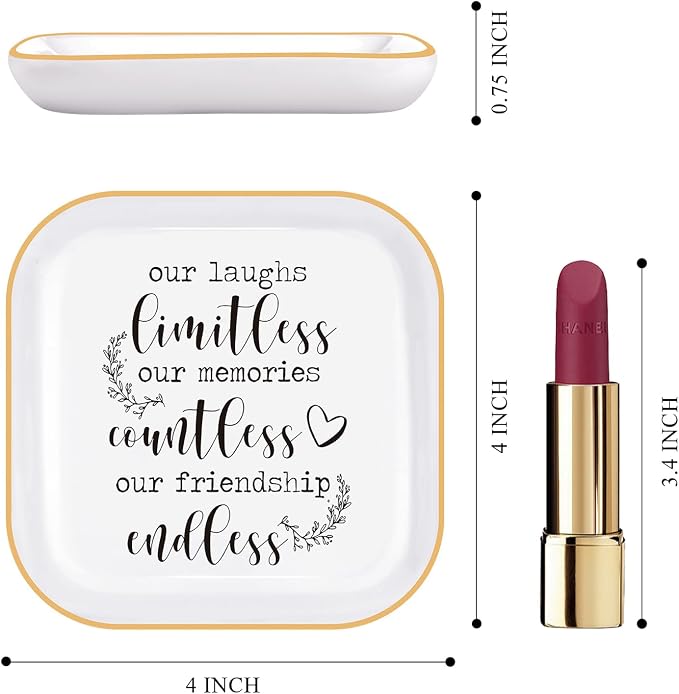 Best Friend Birthday Gifts For Women Friendship Ring Dish Bff Trinket Tray