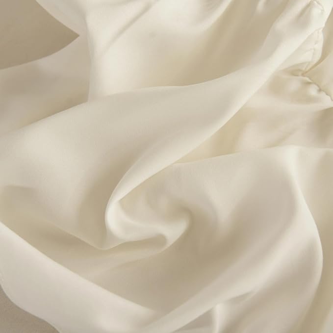 Bed Skirt Full Size Ruffled Bed Skirt, 14'' Full Dust Ruffle Bed Skirts | With Split Corners, Dust Ruffle with Platform, Microfiber, Breathable, Soft, Easy Fit, Ivory