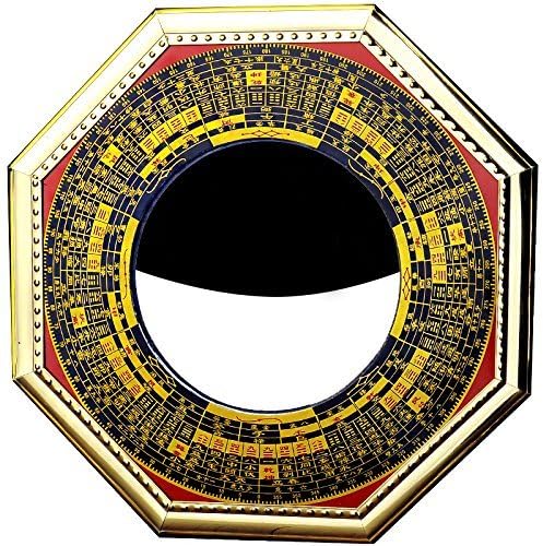 Better us Chinese Feng Shui Convex Bagua Mirror Wood Fengshui ba gua Mirrors (X-Large)