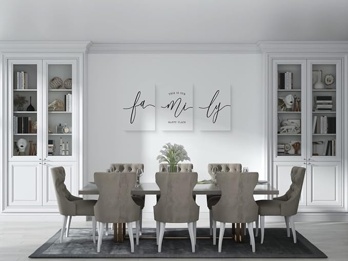 GUBIYU Family Wall Decor Home,Love Wall Art Set of 3 for Living Room Kitchen Modern Hallway Decor, Large Living Room Wall Decor,Family Signs for Home Decor Office Wall Hanging Decor for Walls 16"x24"