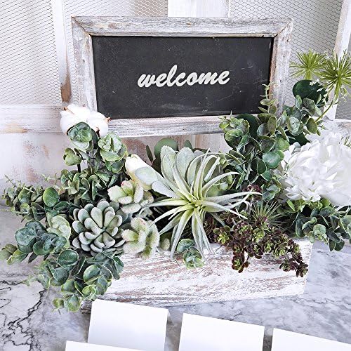 Supla 3 Pcs Realistic Eucalyptus Leaves Bushes Artificial Greenery Stems Faux Eucalyptus Branches in Grey Green 14.6" Tall for Vase Bouquets Wreath Garland Floral Crafts Centerpiece Table Decorations
