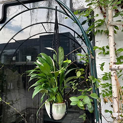 RIFNY Macrame Plant Hanger Indoor, Hanging Plant Holder, Black, 3 PCS
