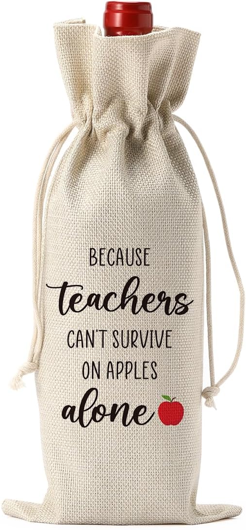 Funny Teacher Gifts for Women Teacher Wine Bag Teachers Valentines Day Gift